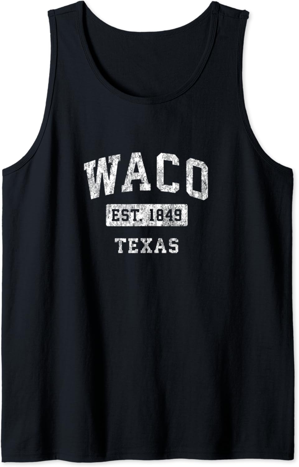 Waco Texas TX Vintage Established Sports Design Tank Top Clothing, Shoes & Jewelry